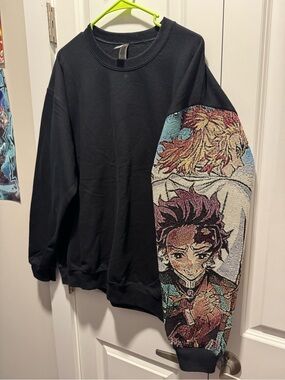 Demon Slayer Anime Sleeve Sweatshirt Crewneck Pullover